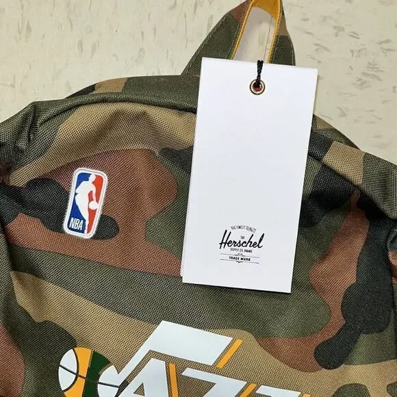 New Utah Jazz 15” Backpack Herschel camouflage camo NBA Logo Officially Licensed
